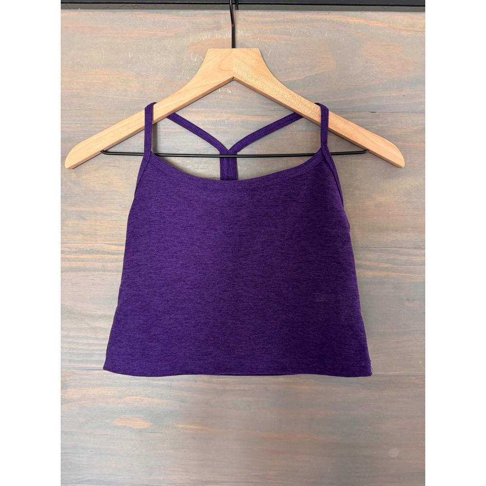 Beyond Yoga Spacedye Slim Racerback Cropped Tank Top Purple Small